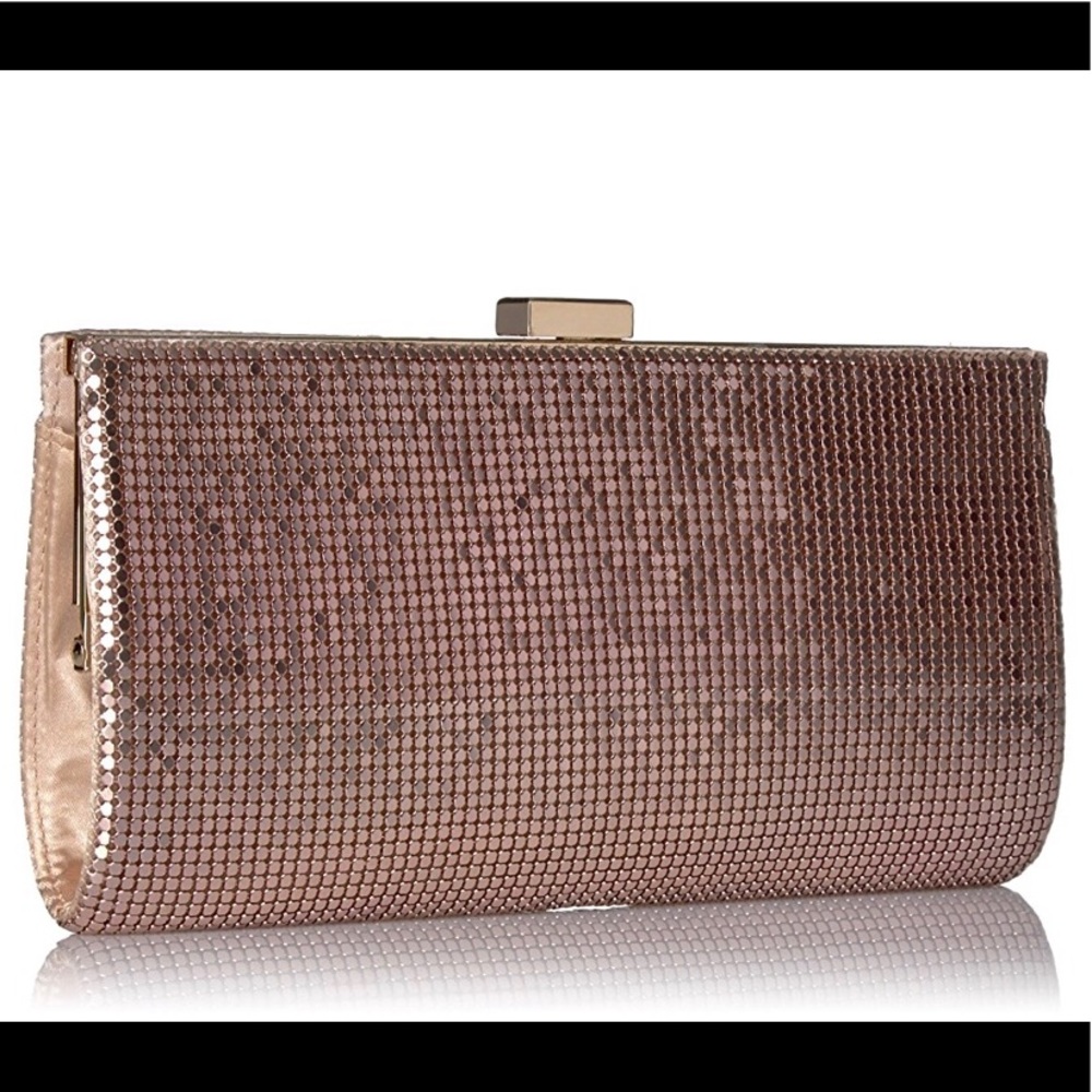 Jessica McClintock Gold Bailey Sequined Clutch